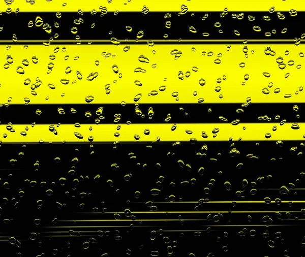 Jaskrawo Żółte Geometryczne Wzory Czarnym Tle — Zdjęcie stockowe