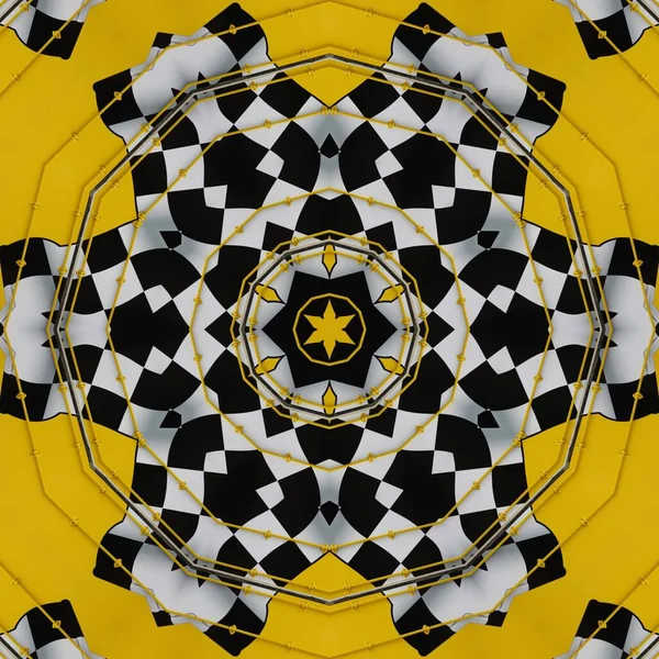 traditional motor sport chequered flag winning icon on bright yellow background patterns and designs