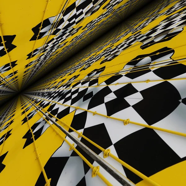 traditional motor sport chequered flag winning icon on bright yellow background patterns and designs