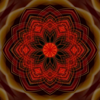 çok renkli yemek kâselerinin kenar ışıklandırması tekrarlanan dönüşümlerle eşsiz sanat görüntülerine dönüştü