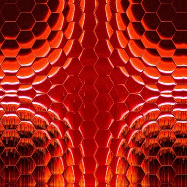 Geometrik şekiller ve tasarımlar koyu kırmızı ve beyaz kenarlı turuncu ve canlı