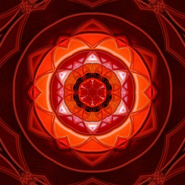 Forme Geometrice Modele Modele Roșu Viu Portocaliu Margini Întunecate Albe — Fotografie, imagine de stoc