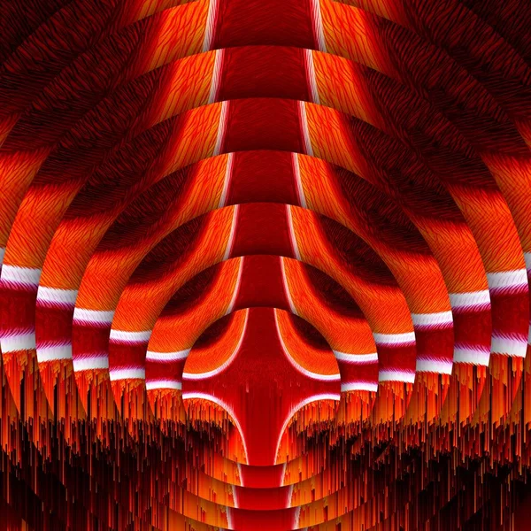 Geometrik Şekiller Tasarımlar Koyu Kırmızı Beyaz Kenarlı Turuncu Canlı — Stok fotoğraf