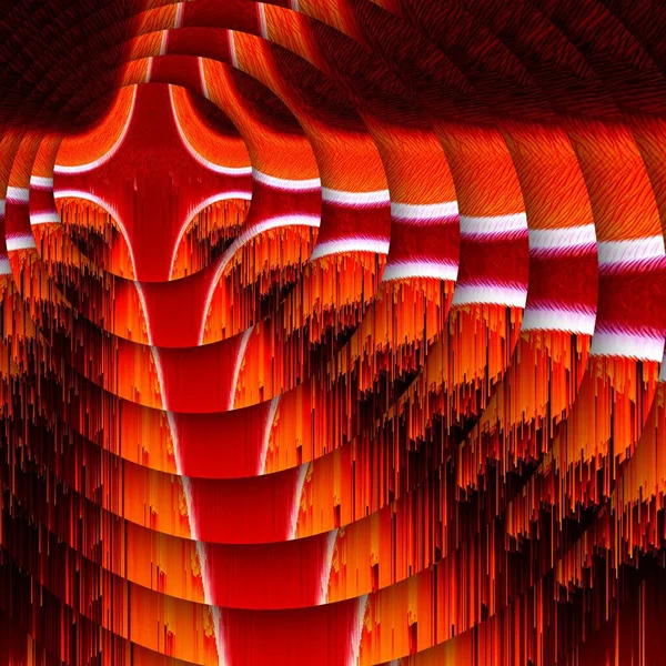 Geometrische Vormen Patronen Ontwerpen Levendig Rood Oranje Met Donkere Witte — Stockfoto