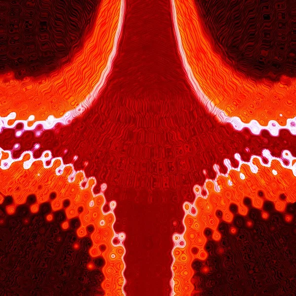 Padrões Formas Geométricas Desenhos Vermelho Laranja Vívidos Com Afiação Escura — Fotografia de Stock
