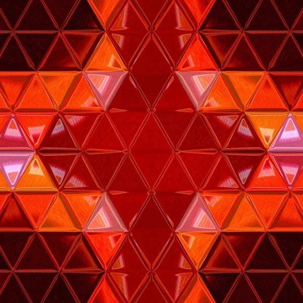 Geometryczne Kształty Wzorów Wzorów Żywe Czerwone Pomarańczowe Ciemnymi Białymi Krawędziami — Zdjęcie stockowe