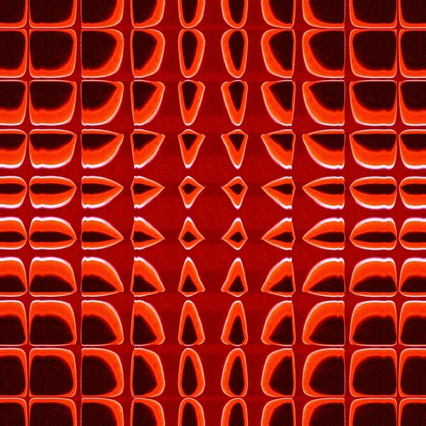 Geometriai Formák Minták Minták Élénk Piros Narancssárga Sötét Fehér Szegéllyel — Stock Fotó