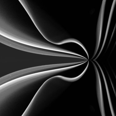 Tek renkli yemek kâselerinin siyah ve beyaz görüntüsü. Dönüşümleri tekrarlayarak eşsiz sanat görüntülerine dönüştürüldü.