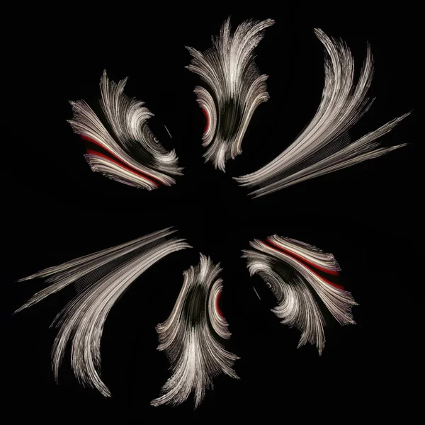 Soyut Gece Vakti Siyah Beyaz Çeşmesi Jet Fantezisi Deseni Tasarımları — Stok fotoğraf