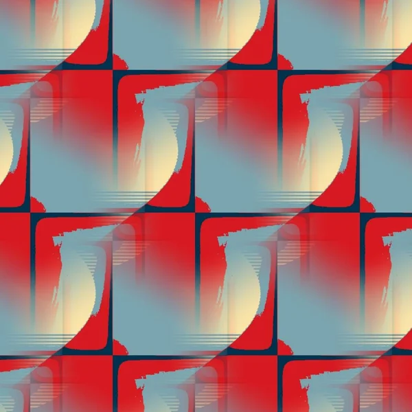 Gri Bej Kırmızı Kesme Desenleri Geometrik Şekillerin Sanat Deco Retro — Stok fotoğraf