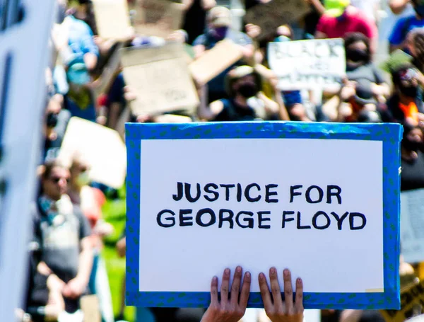 Denver Colorado Usa Des Citoyens Protestent Contre Meurtre George Floyd — Photo