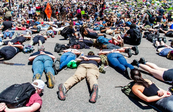 Denver Colorado Usa Πολίτες Διαμαρτύρονται Για Δολοφονία Του George Floyd — Φωτογραφία Αρχείου