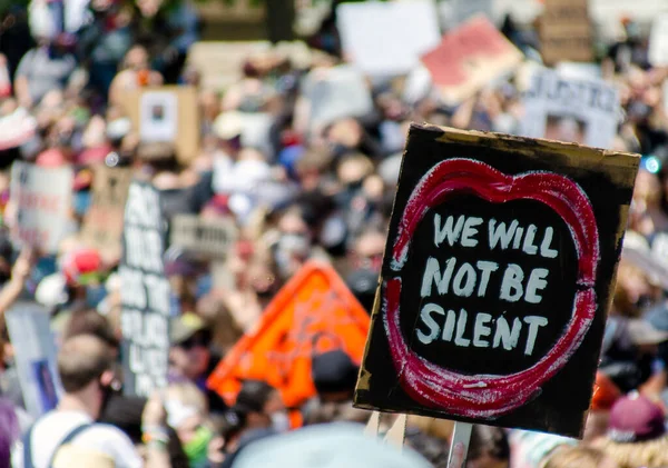 Denver Colorado Usa Des Citoyens Protestent Contre Meurtre George Floyd — Photo