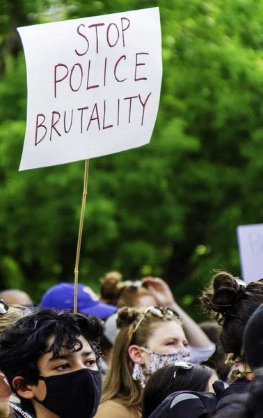 Denver Colorado Estados Unidos Ciudadanos Protestan Por Asesinato George Floyd — Foto de Stock