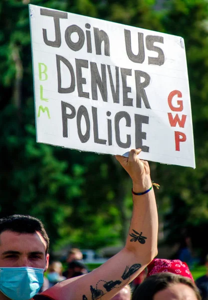 Denver Colorado Usa Meurtre George Floyd Par Des Policiers Minneapolis — Photo