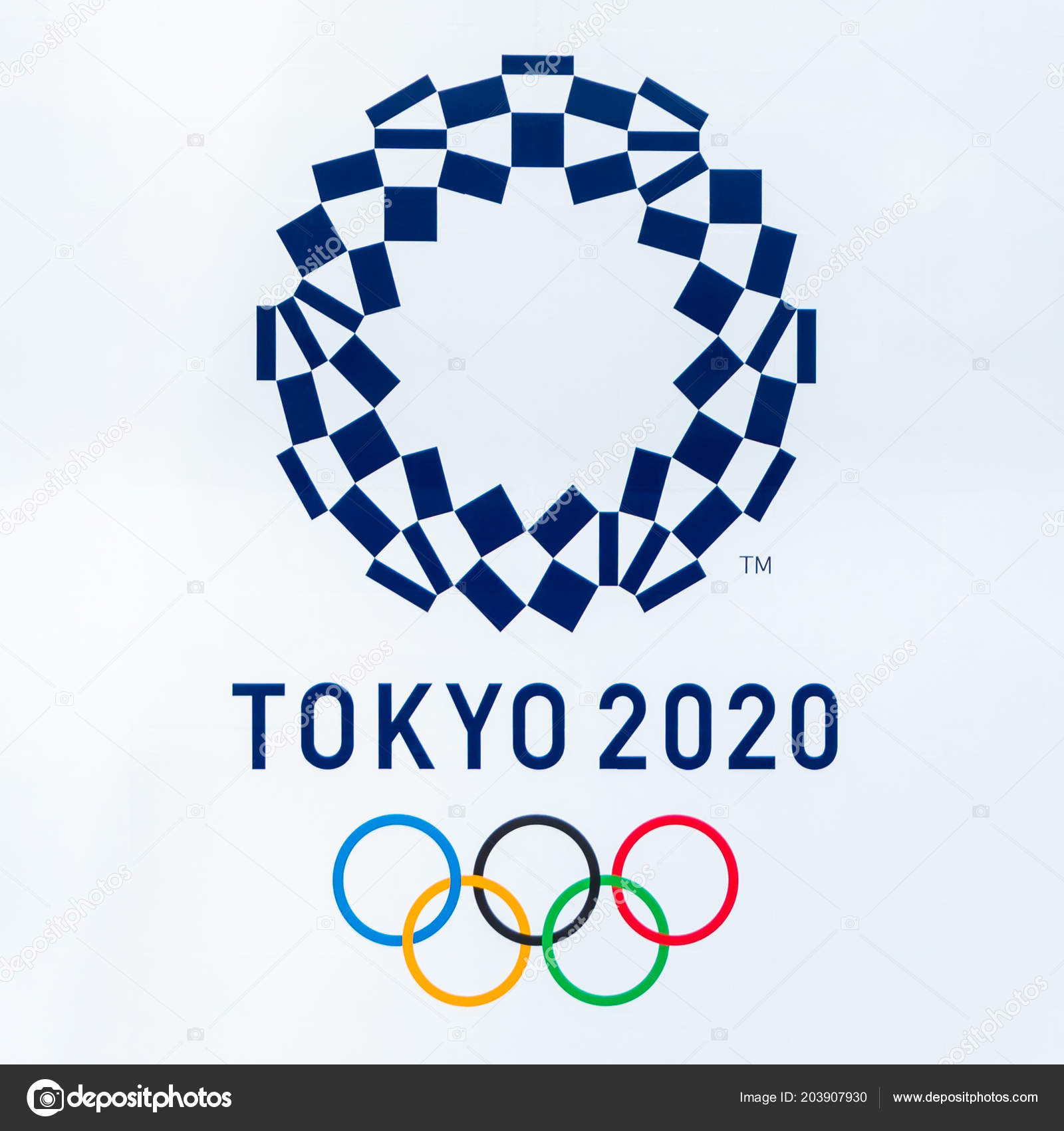 Shinjuku Tokio Japon Junio 2018 Logosimbolo Los Juegos Olimpicos