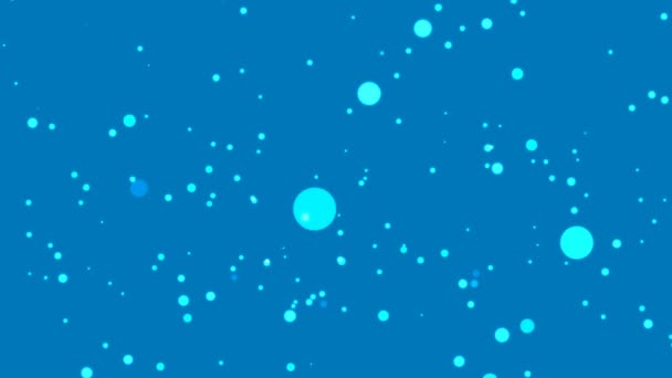 Αδιάλειπτη Βρόχο Animation Κίνηση Λευκό Κύκλο Πέφτουν Και Μπλε Φόντο — Αρχείο Βίντεο