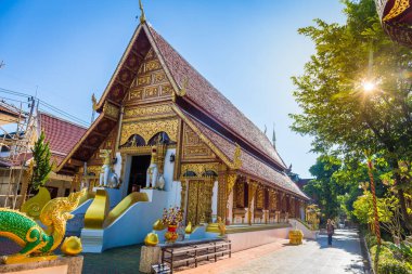 Wat Phra Singh, Chiang Rai, Kuzey Tayland bulunan bir Budist Tapınağı tapınağıdır. Chiang Rai dönüm noktası, çeviri metin görüntü 