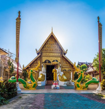 Wat Phra Singh, Chiang Rai, Kuzey Tayland bulunan bir Budist Tapınağı tapınağıdır. Chiang Rai dönüm noktası, çeviri metin görüntü 