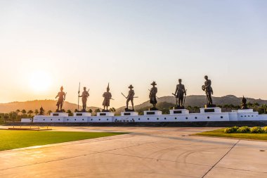 Rajabhakti Park yeni dönüm noktası ve turistik hua Hin Prachuap Khiri Khan Tayland gün batımı nda en popüler. Dili Tayca
