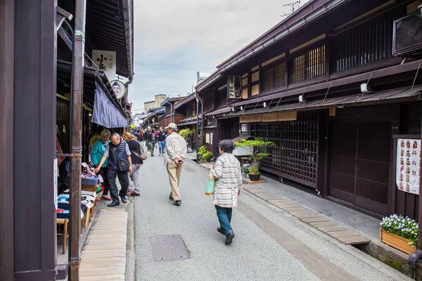 Takayama Japan Mei 2015 Toeristen Bezoeken Oude Stad Takayama Een — Stockfoto