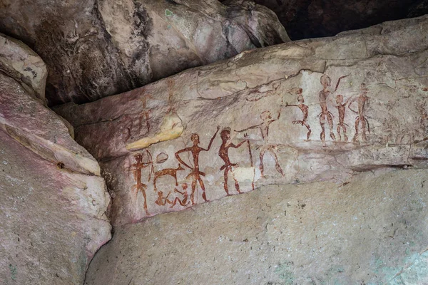 Prehistoric Cave Paintings Deep Mountain Forest Khao Chan Ngam Nakhon — Stock Photo, Image