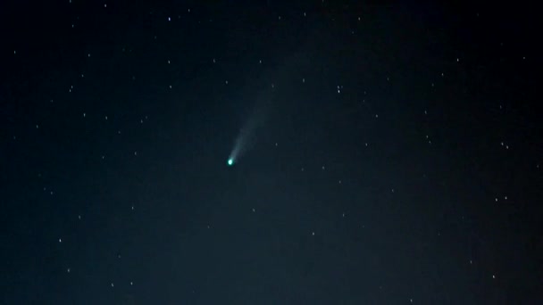 Время Появления Кометы Neowise Ночном Небе Таиланда — стоковое видео