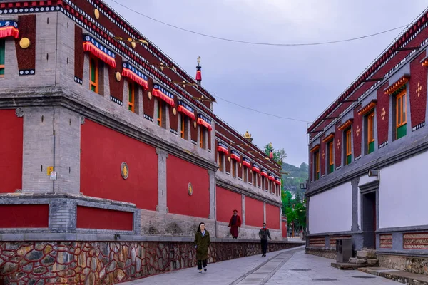 Xining Qinghai Çin 2020 Tibet Tapınağı Mimarisi Kumbum Manastırı Çin — Stok fotoğraf