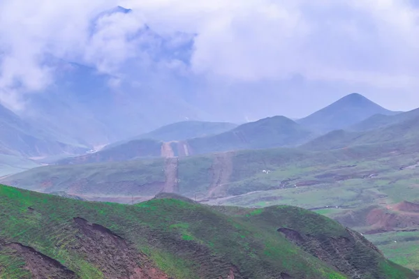 Bela Paisagem Natural Broad Hills Gramados Província Qinghai Noroeste China — Fotografia de Stock