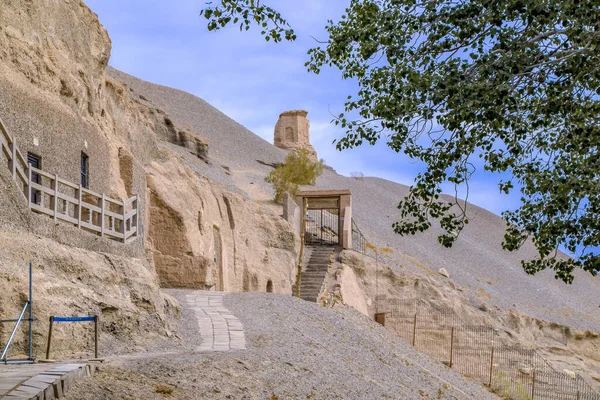 Αρχιτεκτονικό Τοπίο Του Dunhuang Mogao Grottoes Unesco Παγκόσμια Πολιτιστική Κληρονομιά — Φωτογραφία Αρχείου