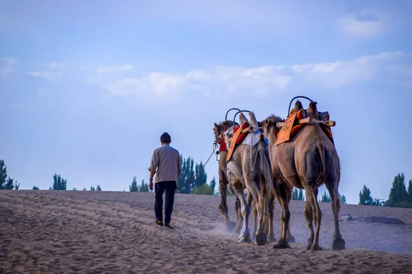 Yueyaquan Scenic Area Mingsha Mountain Dunhuang City Provincie Gansu China — Stockfoto