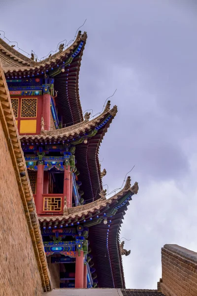 Сторожевая Башня Перевале Цзяюй Первый Перевал Западной Части Великой Китайской — стоковое фото
