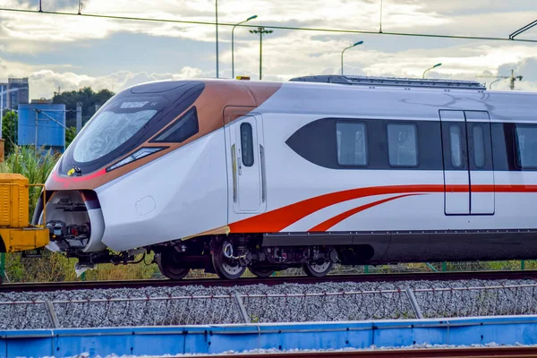 Metropolitana Guangzhou Line18 Primi Treni Sono Arrivati Deposito Guangzhou Panyu — Foto Stock