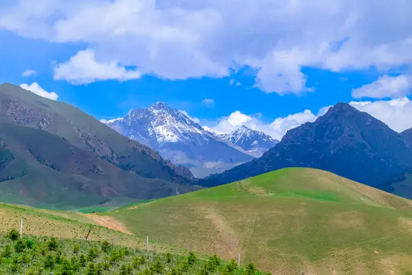 Vacker Natur Landskap Utsikt Över Qilian Mountain Scenic Area Mount — Stockfoto