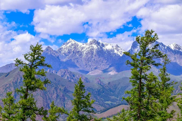 Hermosa Vista Del Paisaje Naturaleza Montaña Qilian Scenic Área Monte — Foto de Stock