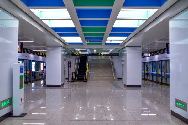 Lanzhou China 2020 Lanzhou Rail Transit Station Platform — Foto de Stock