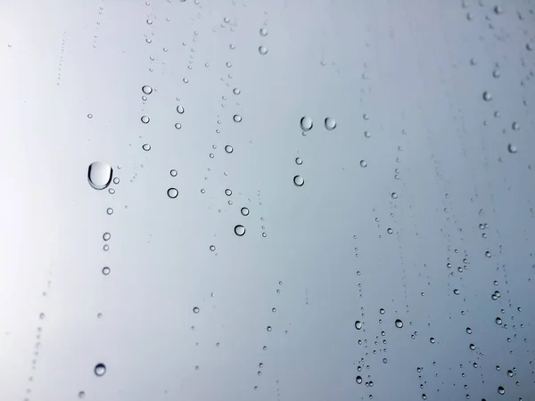 Hintergrund Sind Wassertropfen Natürliches Muster Von Regentropfen Regentropfen Auf Fensterscheiben — Stockfoto