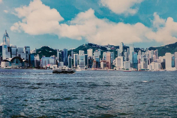 Hongkong 2014 Február Vízpart Hong Kong Szigetén Megalopolisban Turista Úti — Stock Fotó