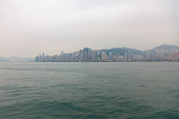 Hongkong Februari 2014 Vid Havet Hongkong Storstadsområdet Turistmål Stor Asiatisk — Stockfoto