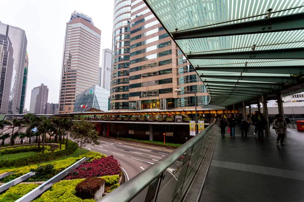 Hong Kong Şubat 2014 Hong Kong Sokaklarında Metropolis Cazibe Binaları — Stok fotoğraf