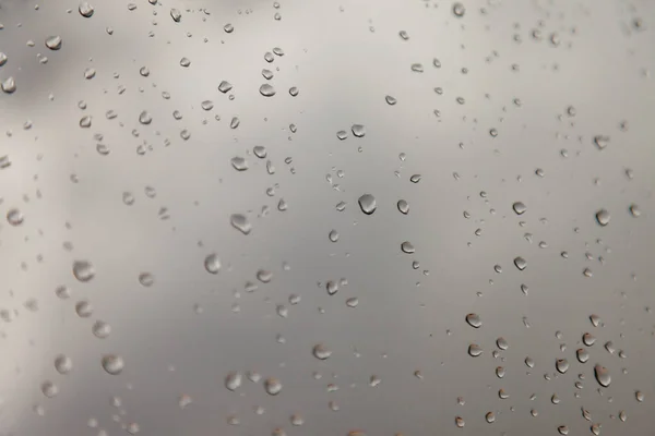 Wasser Tropft Auf Die Fensterscheibe Die Textur Von Woda Fällt — Stockfoto