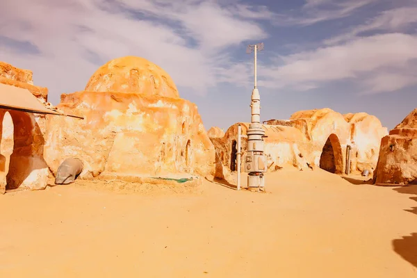 Výzdoba Hvězdných Válek Poušti Sahara Vzhled Původní Sady Byl Použit — Stock fotografie