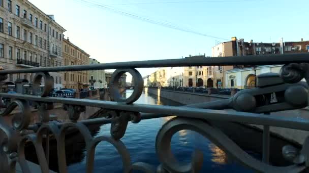 Kanal Griboedova Nehri Kanlı Kurtarıcı Kilisesi Manzaralı Saint Petersburg Eşsiz — Stok video