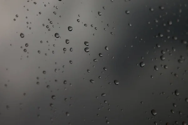 Hintergrund Sind Wassertropfen Regentropfen Auf Fensterscheiben Natürliches Muster Von Regentropfen — Stockfoto