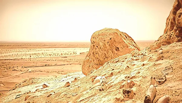 Paysage Oasis Chebika Dans Désert Sahara Vue Paysage Montagne Vue — Photo