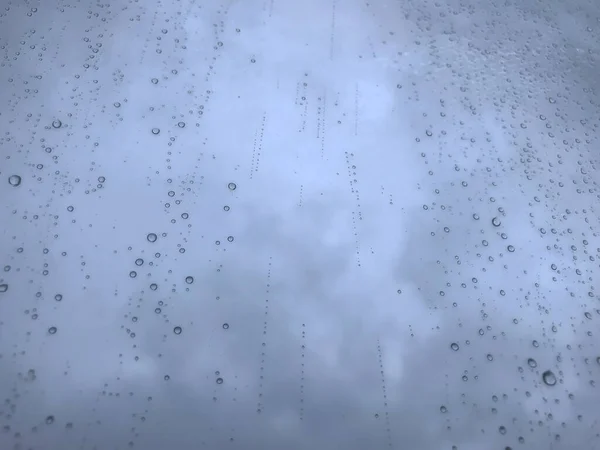 Hintergrund Sind Wassertropfen Natürliches Muster Von Regentropfen Regentropfen Auf Fensterscheiben — Stockfoto