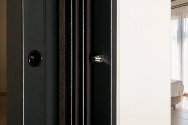 Abnehmbare Türstifte Sicherung Ihrer Eingangstüren Vor Ihrer Entfernung Aus Dem — Stockfoto