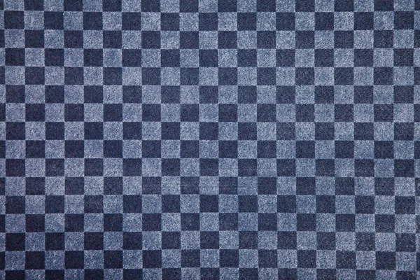 Blauw Grijs Geruite Stof Close Vierkant Geometrische Achtergrond Patroon Auteursrechtelijke — Stockfoto