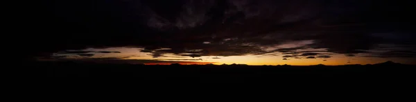 Velké Přírodní Panorama Salar Uyuni Solné Bažiny Bolívii Při Západu — Stock fotografie