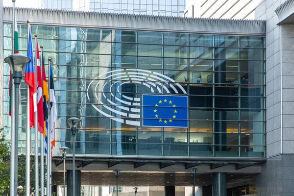 Bruxelles Belgique Septembre 2020 Détails Parlement Européen Siège Démocratie Européenne — Photo